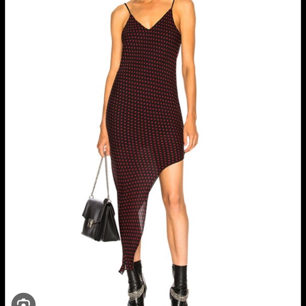 Amiri Polka Dot Silk Dress